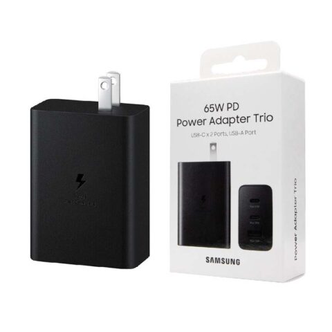 60W Triple-Port Fast Charger – 2× USB-C + USB-A