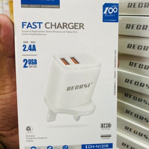 RECRSI 2.4A Dual USB Travel Charger